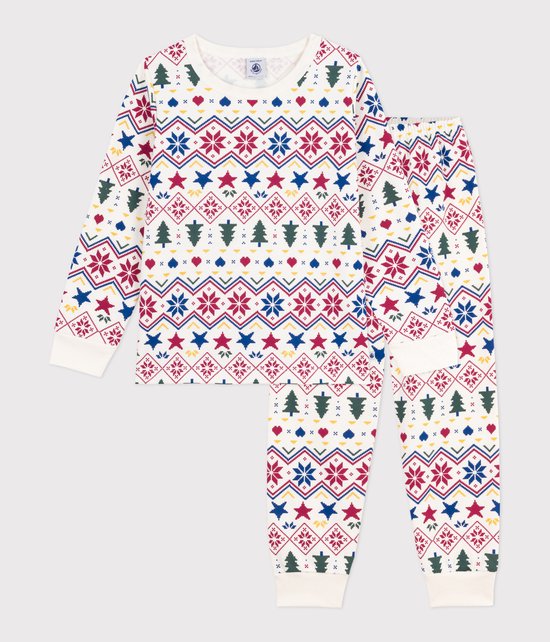 Pyjama enfant Petit Bateau en polaire avec imprimé de Noël