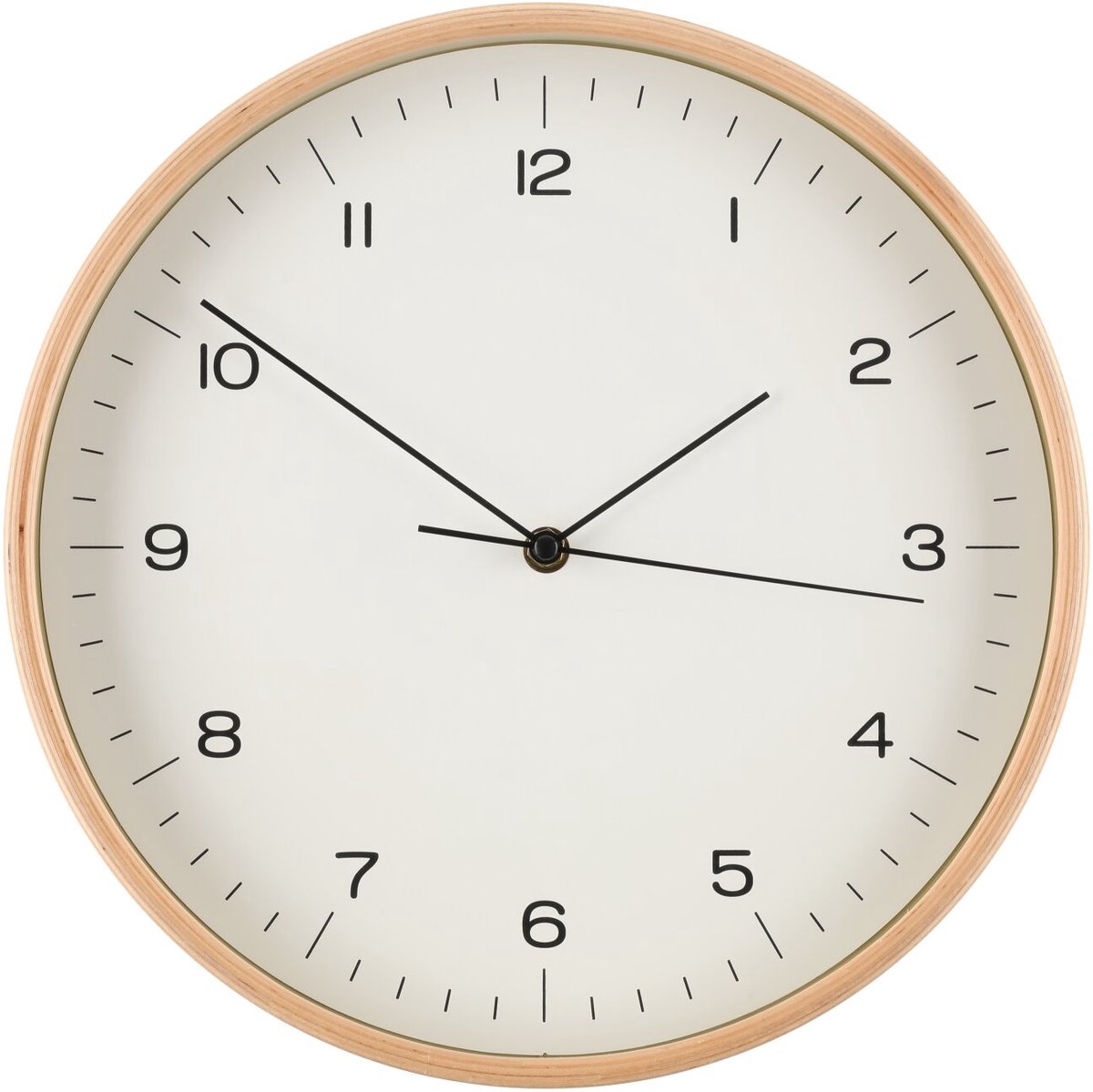 Wandklok van multiplex, Ø 31 cm