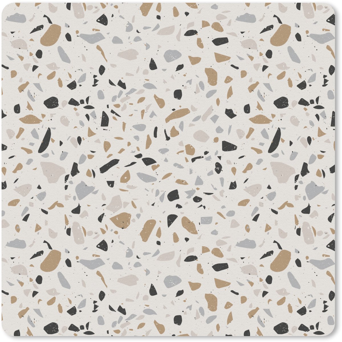 Muismat 30x30 cm - Mousepad Terrazzo - Patroon - Staal - Muismatten