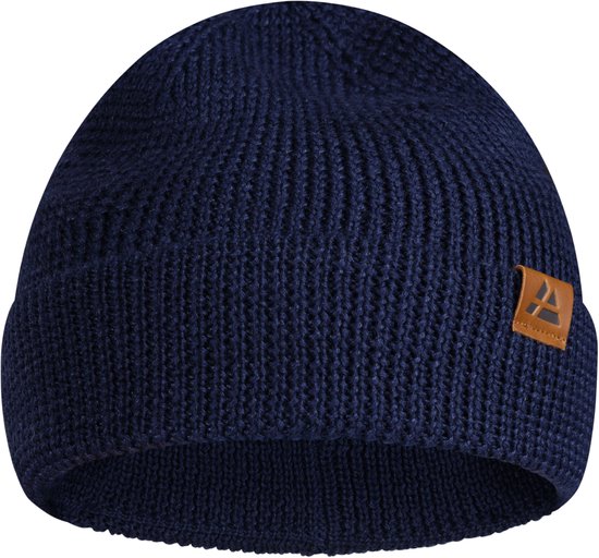 DANISH ENDURANCE Bonnet en laine Mérinos - Tricoté - Matériaux recyclés - Blauw