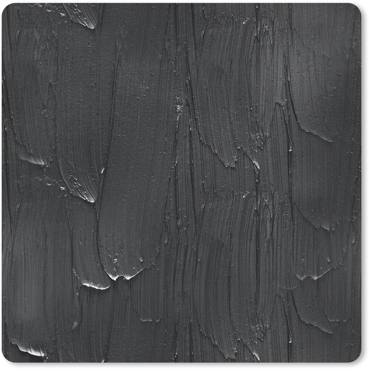 Muismat 20x20 cm - Mousepad Verf - Zwart - Patronen - Muismatten