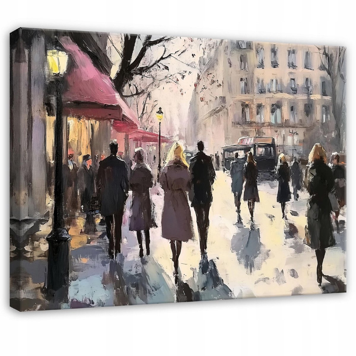 WALLARENA Canvas schilderij - 60x40 cm - kunstwerk straat stad voor slaapkamer salon keuken multikleurig