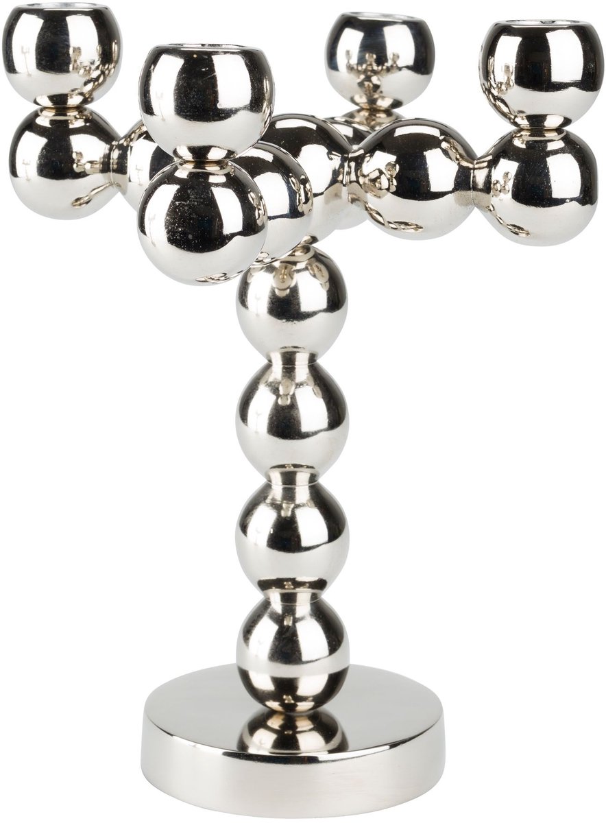 Bubbles Four Kandelaar Shiny Zilver