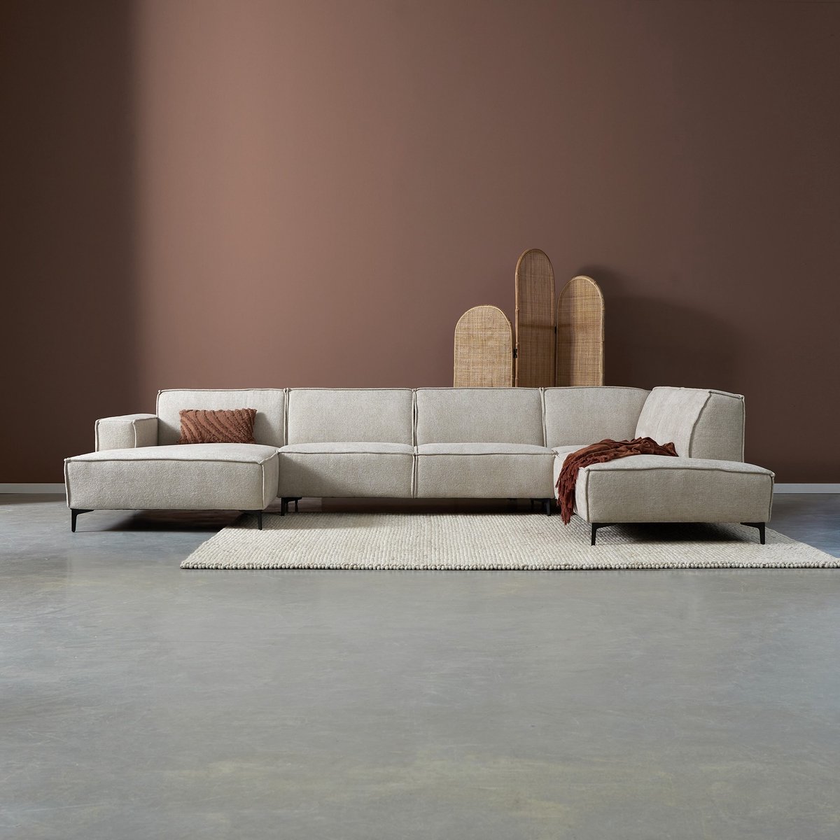 PEPP Interiors River U-Vorm Bank Rechts - 368cm Majestic 603