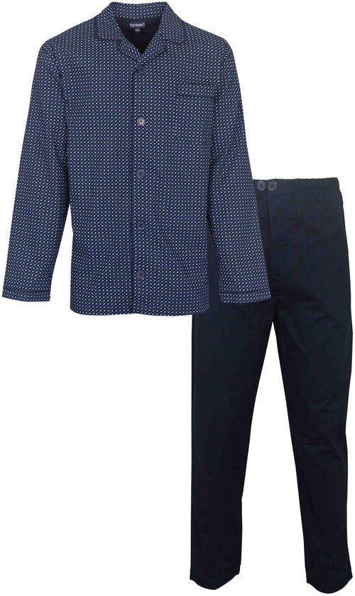 Paul Hopkins Heren Pyjama Doorknoop Katoen Navy Maat S bol