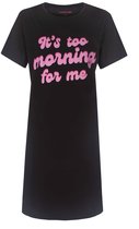 Temptation Dames Bigshirt - Roze Tekstprint - Zwart - Maat L