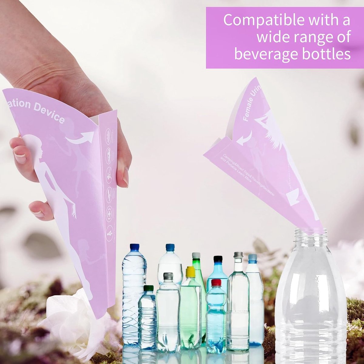 Uriner Debout Pour Femmes,Entonnoir Urinaire Papier - 10 Pièces Étui