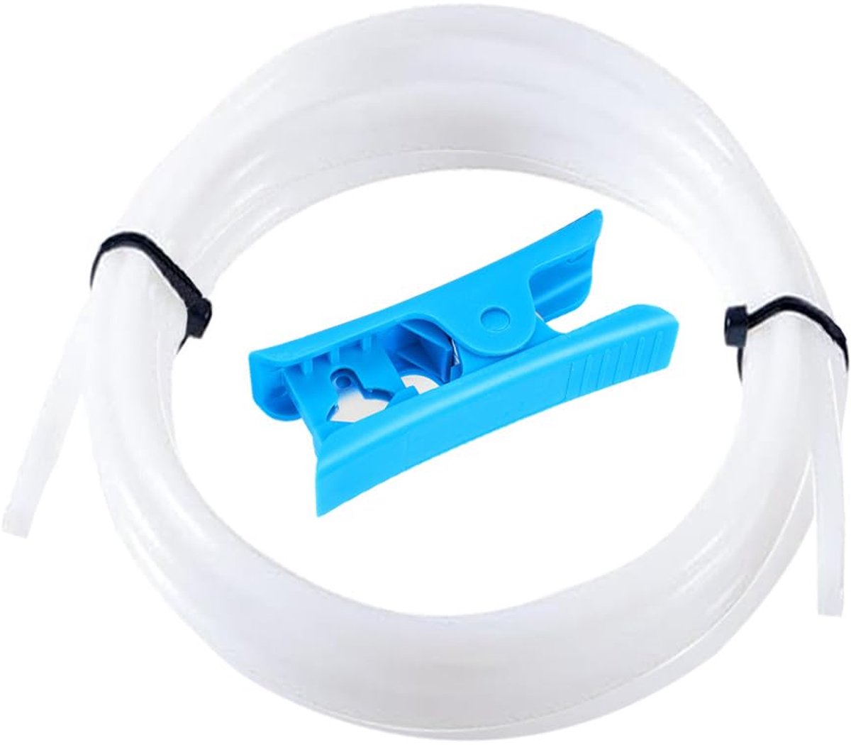Aiqeer 5m 3D Printer PTFE Teflon Hose with Cutter, ID 2mm/OD 4mm, 3D Printer Teflon Bowden Hose