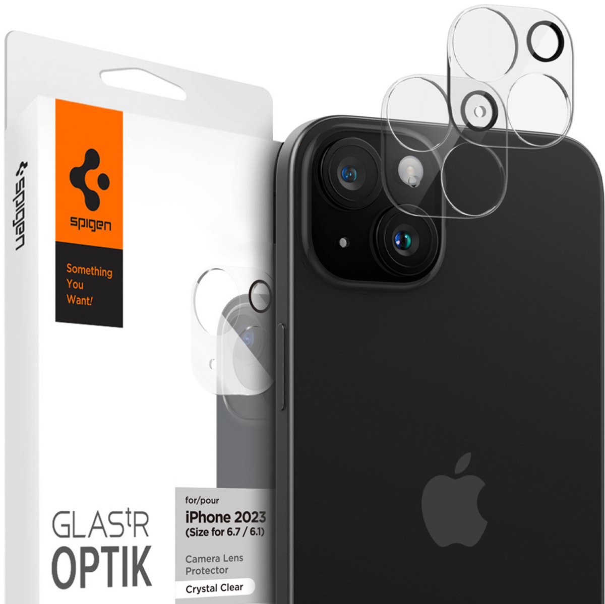 Spigen Optik iPhone 15 / 15 Plus Camera Lens Protector Clear (2-Pack)
