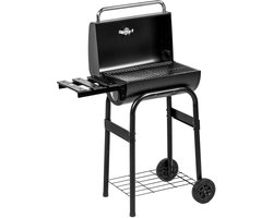 Houtskoolgrill Smoker BBQ-Grill, 1 Plank, inclusief Thermometer, 83 x 46,5 x 115 cm, Zwart