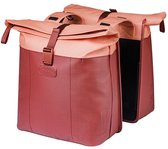 Basil Vive - Dubbele fietstas - 28-35 liter - Waterdicht - Reflectie details - Gerecycled materiaal - rood/roze
