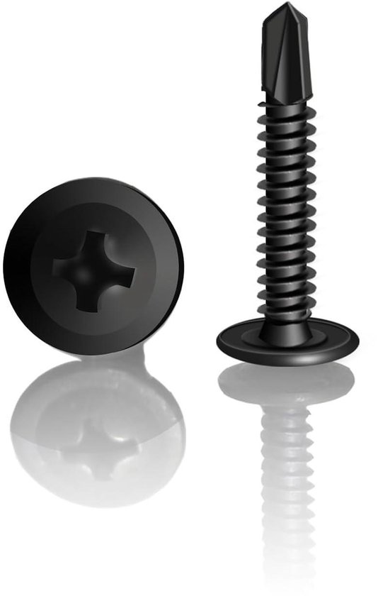 FandWay 100 Stuks Zelftappende Schroeven – M4,2 X 32 Mm, Roestvrij Staal 410, Dacromet-coating, Met Bit