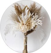 ByShane - 49 pièces d'herbe de pampa naturelle séchée pour intérieur Boho - Fleurs décoratives pour salon, table, chambre, mariage et salle de bain