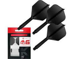 Target K-Flex Black NO6 - Dart Flights - Intermediate