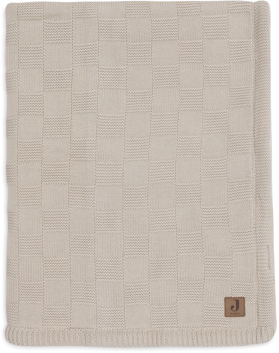 Jollein Baby Deken Wieg - 75x100cm - Box Knit - Warm Sand/Velvet
