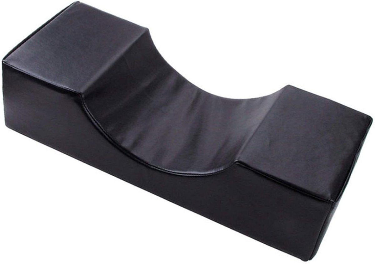 ByShane - Professioneel wimperextensie kussen voor schoonheidssalon - Zwart PU - Nekondersteuning - Professionele wimperbehandeling - Comfortabel memory foam - U-vormig ontwerp