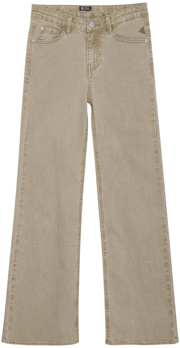 Indian Jeans Winter jeansbroek meisjes zand wide fit Geel