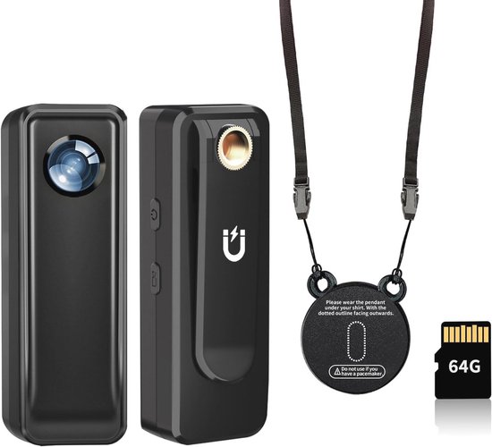 Mini Action Cam, 1080P Action Kamera, Tragbar Helmkamera Reiten, Magnetische Motorrad Camera mit Display Bildschirm 32 GB Speicherkarte, Rückenclip