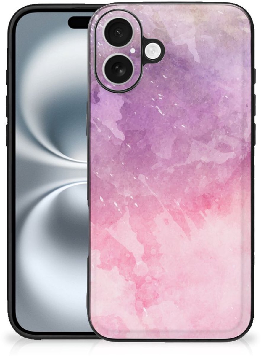 Back Cover voor Kleurrijke Telefoonhoesje iPhone 16 Plus Pink Purple Paint