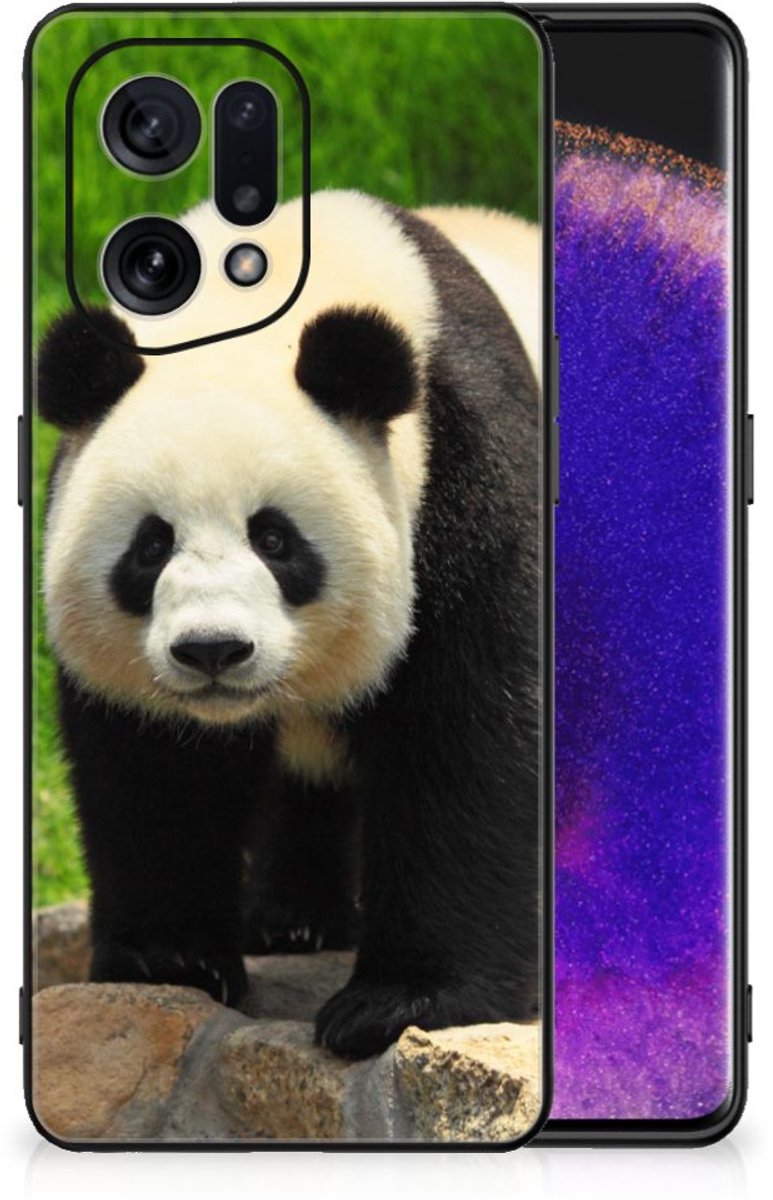 Back Cover voor OPPO Find X5 Dierenprint Telefoonhoesje Panda