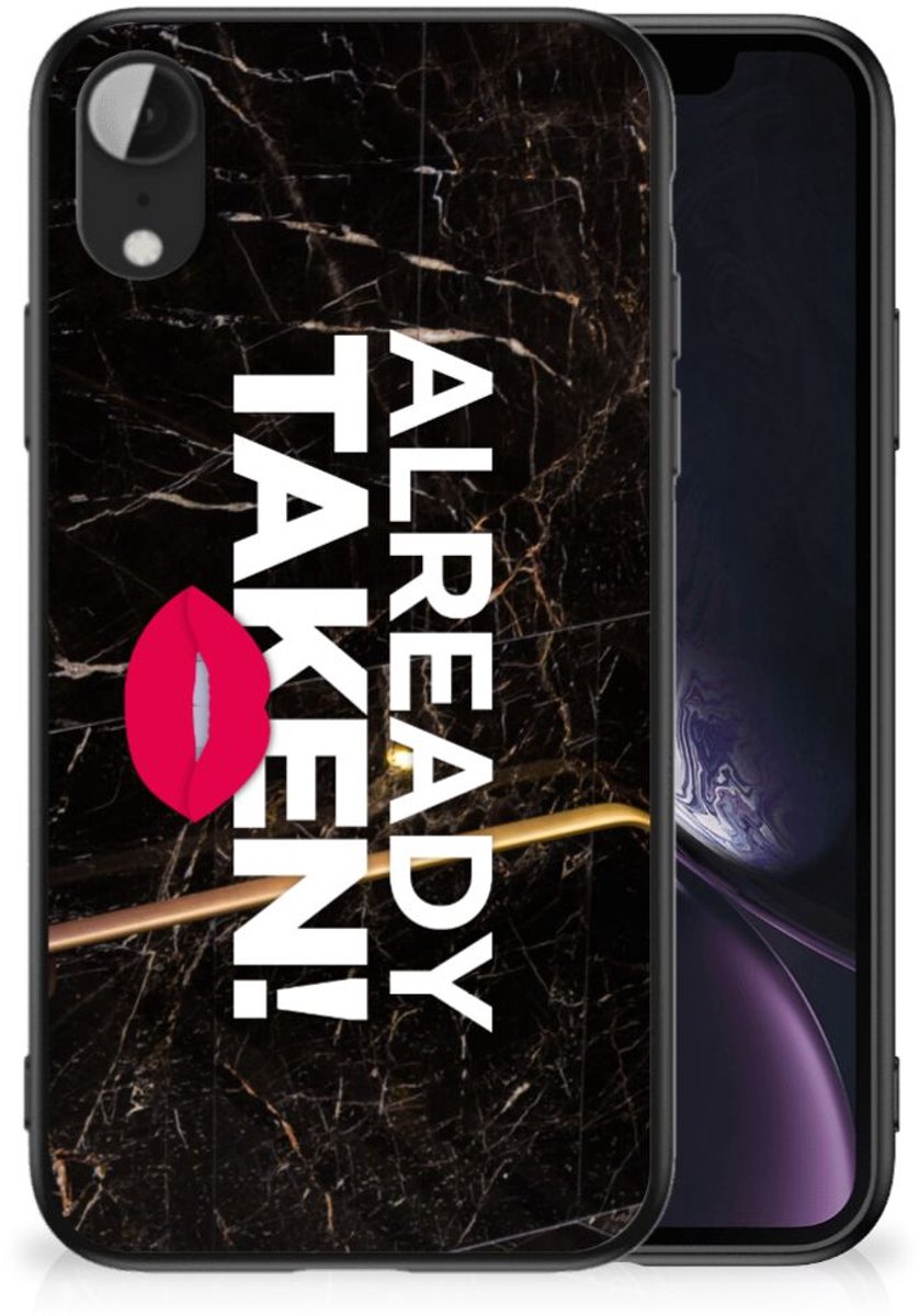Apple iPhone XR Telefoon Hoesje met tekst Already Taken Black