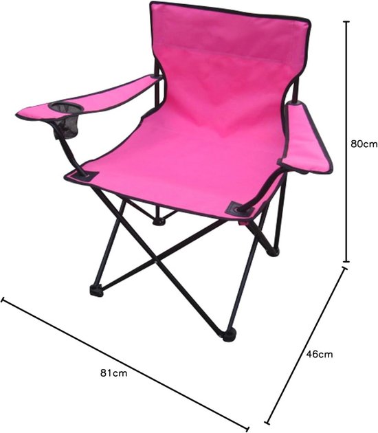 KADAX Opvouwbare Campingstoel – Visstoel Met Bekerhouder, Waterafstotend Polyester, Stalen Frame, 120 Kg Belastbaar, Incl. Draagtas