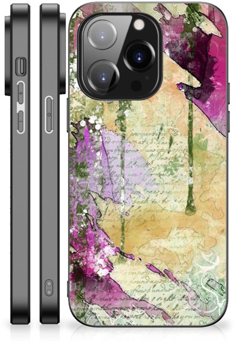 Back Cover voor Kleurrijke Telefoonhoesje iPhone 14 Pro Letter Painting