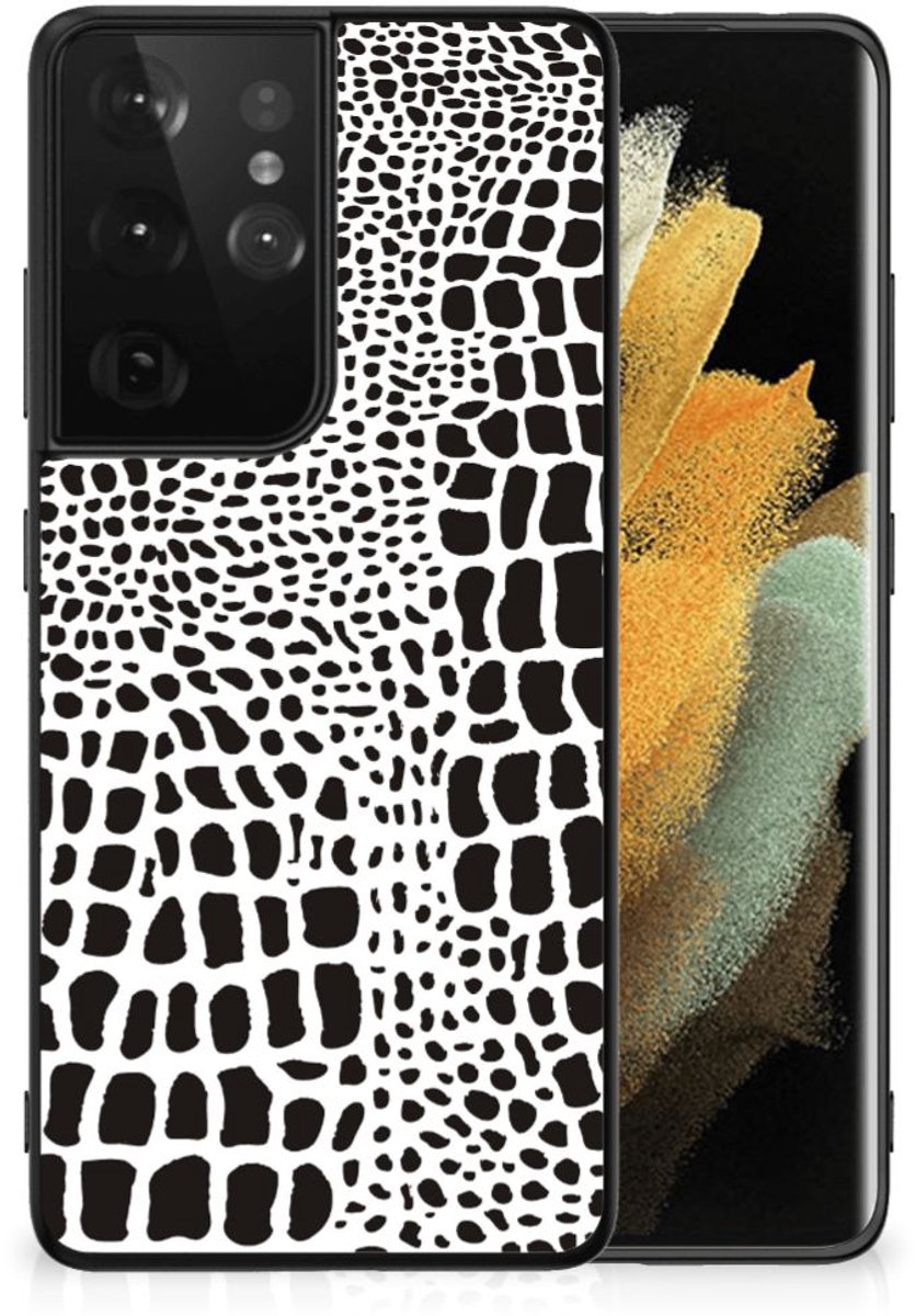 Samsung Galaxy S21 Ultra Dierenprint Telefoonhoesje Slangenprint