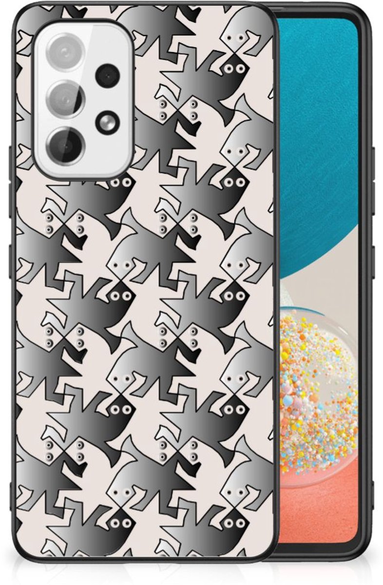 Samsung Galaxy A53 Dierenprint Telefoonhoesje Salamander Grey