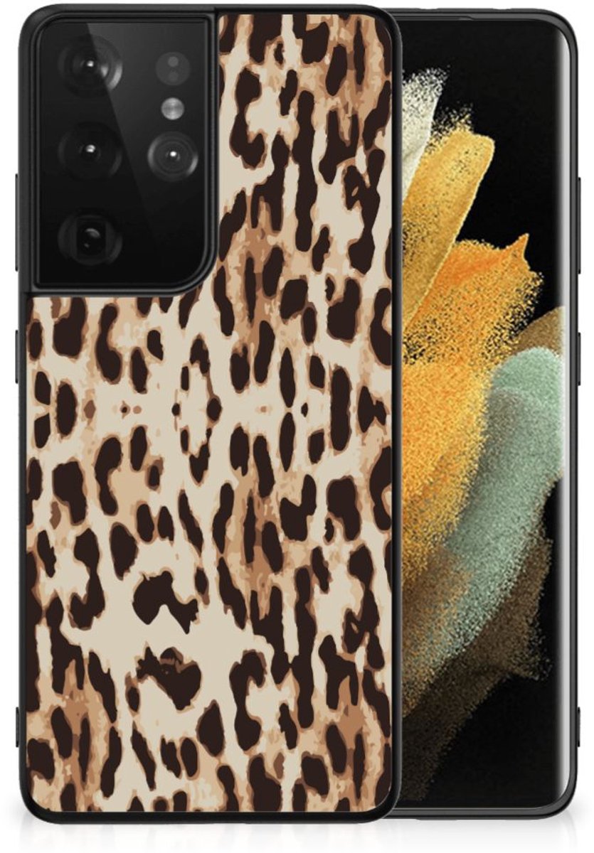 Samsung Galaxy S21 Ultra Dierenprint Telefoonhoesje Leopard