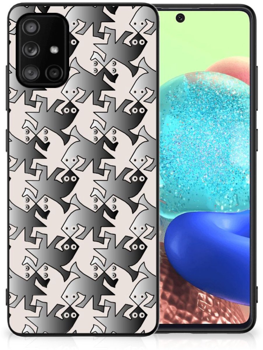Samsung Galaxy A71 Dierenprint Telefoonhoesje Salamander Grey