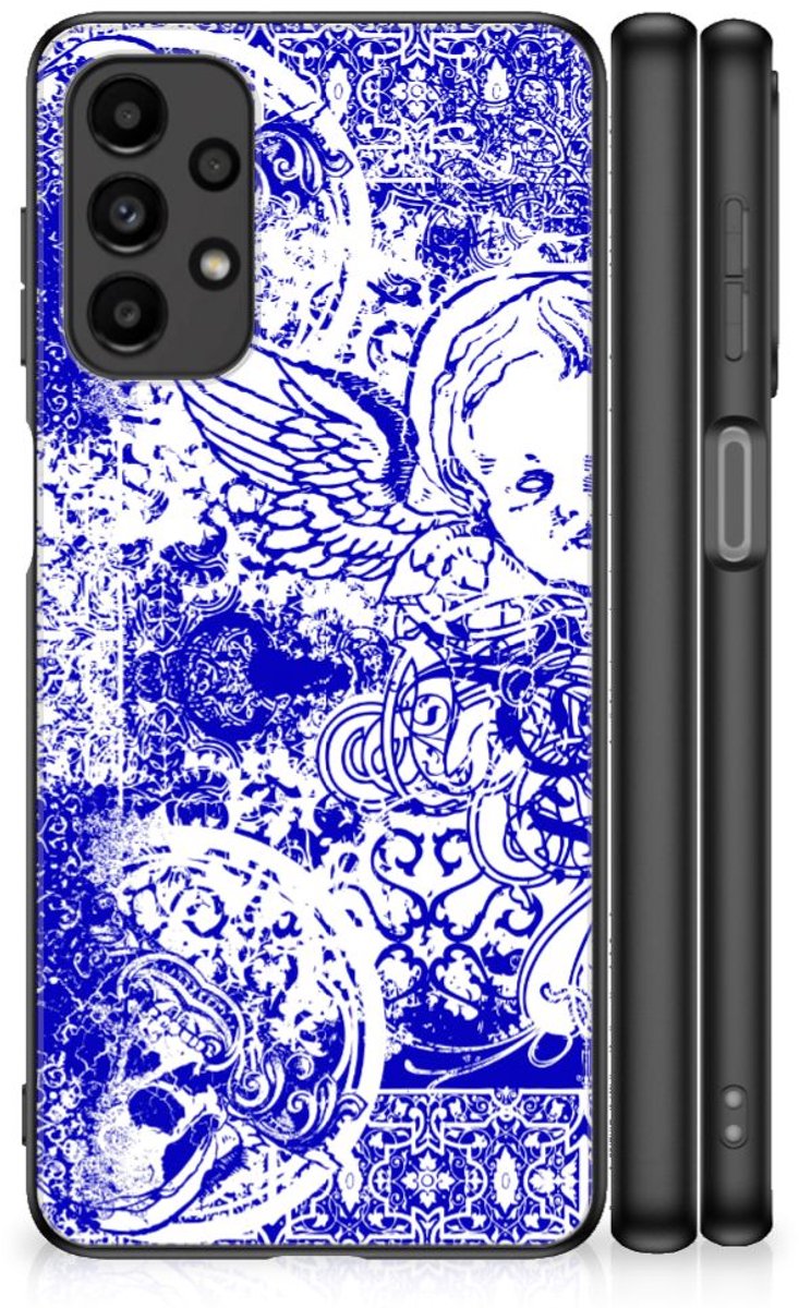 Telefoonhoesje Samsung Galaxy A13 4G Angel Skull Blauw