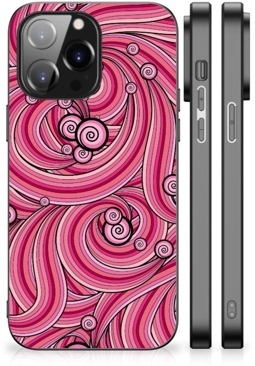 iPhone 14 Pro Max Leuk Telefoonhoesje Swirl Pink