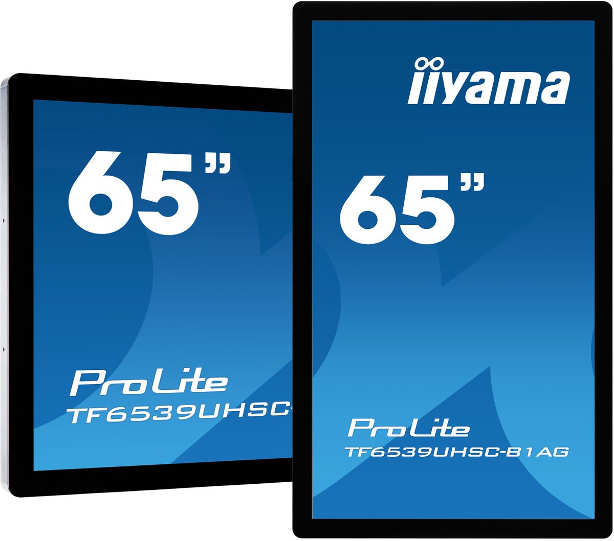 iiyama Prolite TF6539UHSC-B1AG public display 4K UHD, VGA, HDMI, DisplayPort, Audio, Touch