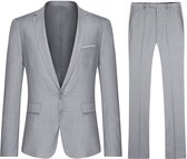 ALLTHEMEN Heren 2-Piece Slim Fit Pak - Tweeknoops zakelijk Pak - XL