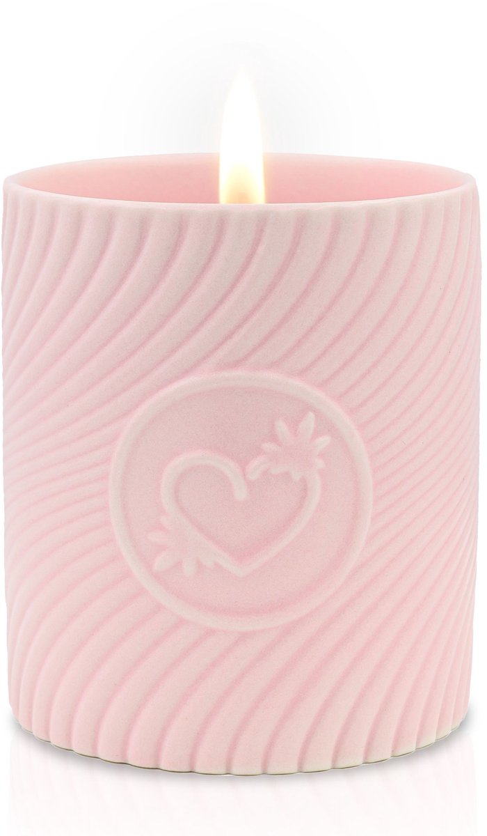 HighOnLove - Pink Massage Kaars Aardbei & Champagne