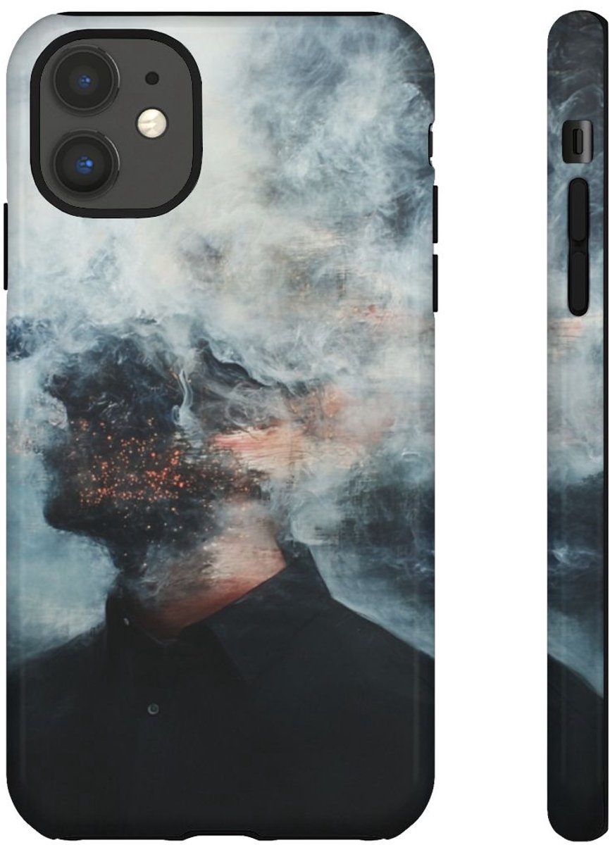 Rookachtig Abstract Portret – Telefoonhoesje Geschikt voor iPhone 11