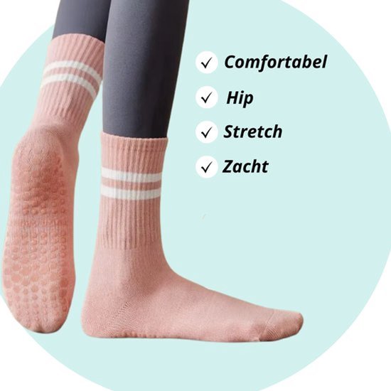 5 Paar Pilates antislip Sokken / Yoga antislip sokken van Merkloos — afbeelding 4