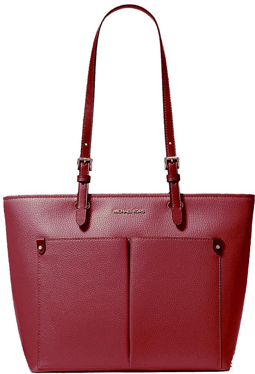 Michael Kors Jet Sest Travel Medium Double Pocket Tote, Ochsenblut (Oxblood)