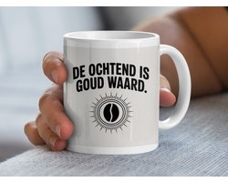 De Ochtend is Goud Waard Mok, Koffie Quote Mok, Inspirerende Mok, Koffieliefhebber Cadeau, Nieuwigheid Mok, Unieke Koffiemok