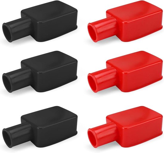 EUYKQNOI Accupoolhoes, pollafdekking batterij auto 4 stuks rubberen