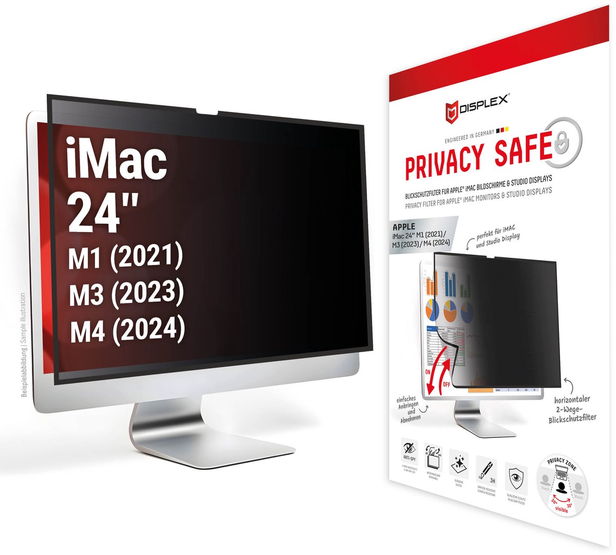 E.V.I. DISPLEX Privacy Safe Apple iMac 24 M1/M3/M4 (02090)