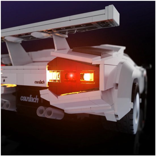 LMB 2.0 - Kit d'éclairage adapté à LEGO® Lamborghini Countach 5000 Quattrovalvole 10337