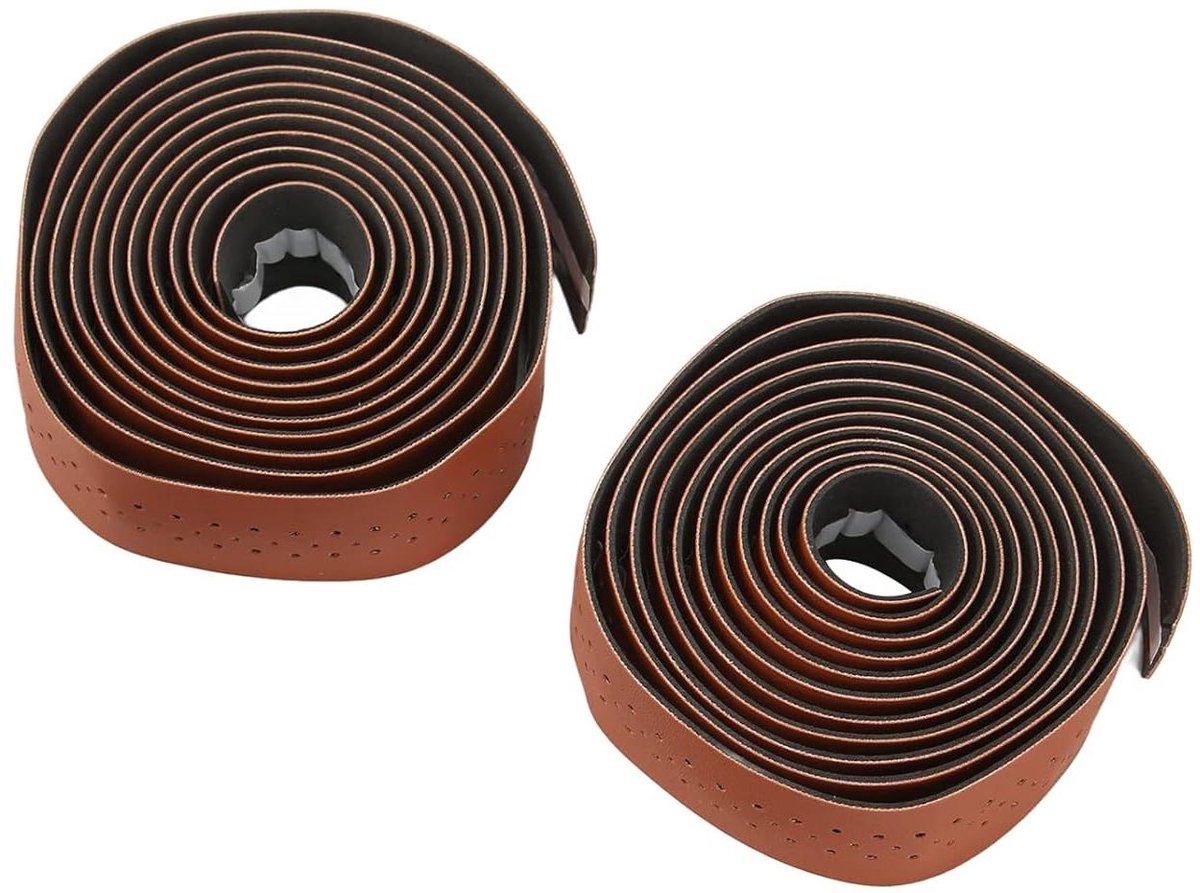 Allecto Plus - Stuurband voor wegvoertuigen met zachte schokdemping en PU-leer - Fietsaccessoire - Comfortabel stuurlint - Stuurtape voor optimale grip