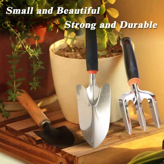 Inovra Plus - Tuin Hand Schepjes Set van 2 Stuks met Ergonomisch Rubberen Handvat van Inovra — afbeelding 3
