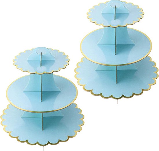 Eenhoorn cupcake-standaard, eenhoorn, verjaardagsfeest, decoraties voor meisjes en kinderen, 3 verdiepingen, van karton, desserttorenhouder, ronde serveerstandaard, eenhoorn, feestaccessoires