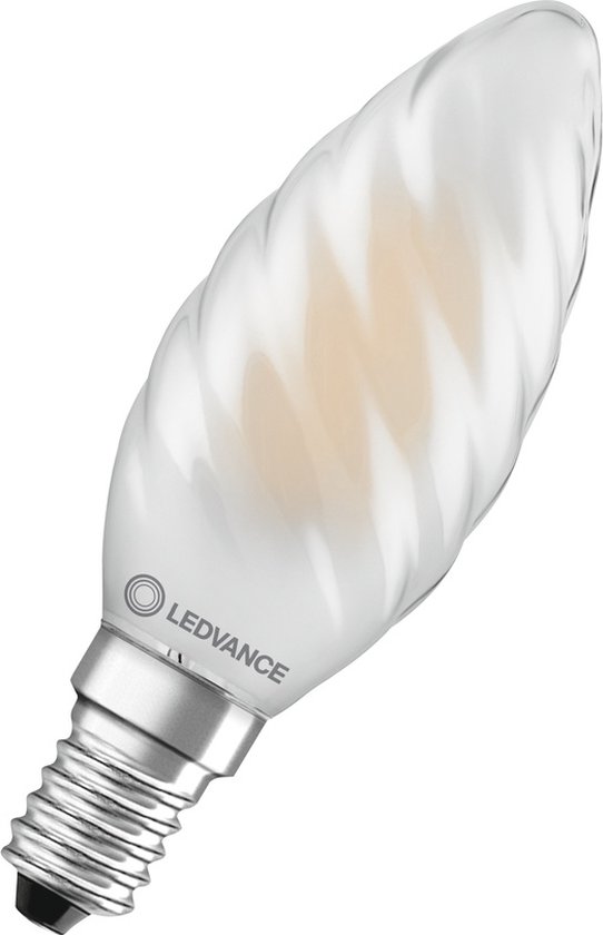 Ledvance Classic LED E14 Kaars Filament Mat 3.4W 470lm - 940 Cool white | Beste Kleurweergave - Dimbaar - Vervangt 40W