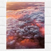 Muursticker - Bovenaanzicht - Wolken - Kleuren - 30x40 cm Foto op Muursticker