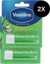 Bol.com Vaseline Lip Therapy Duopack Lippenbalsem - Aloe Vera aanbieding