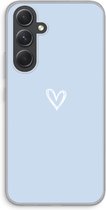 Case Company® - Coque Samsung Galaxy A54 - Klein Cœur Blauw - Coque souple pour téléphone - Protection sur tous les côtés et bord de l'écran